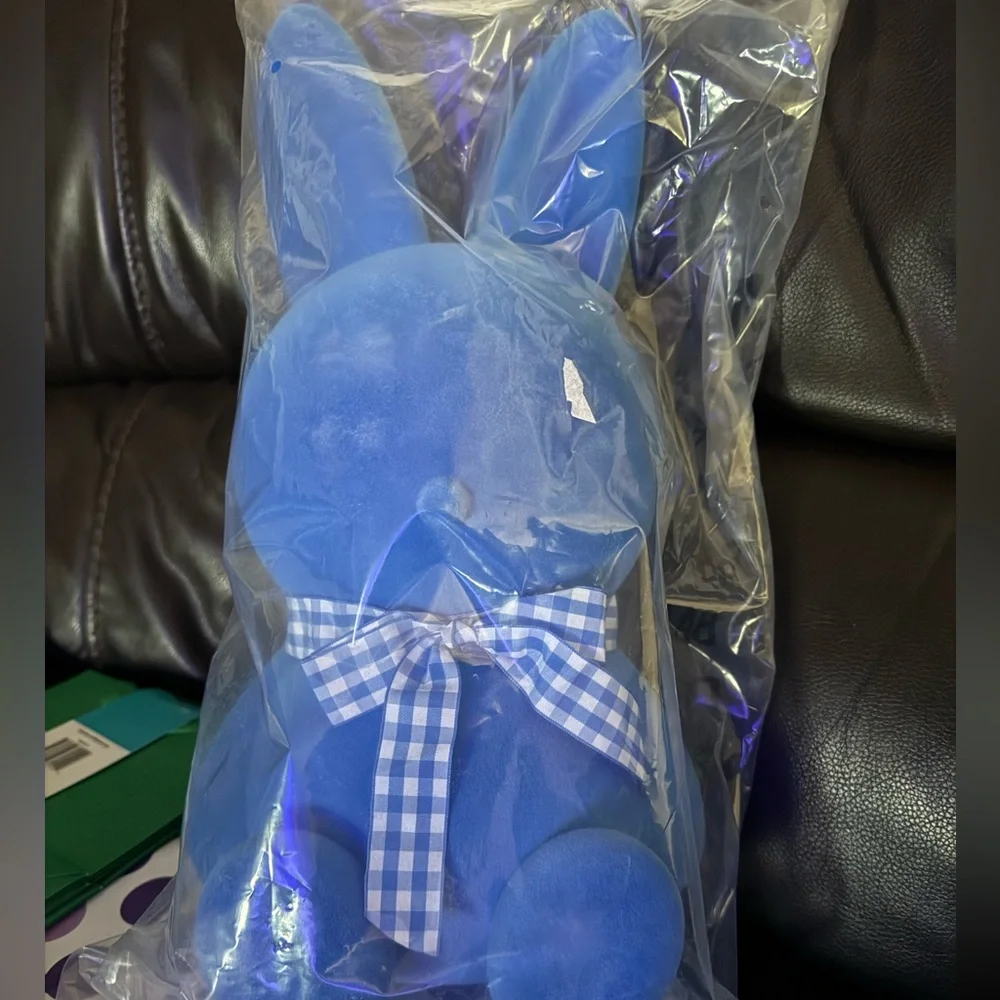 Giant 16 inch Easter Bunny bright Blue  NEW in plastic